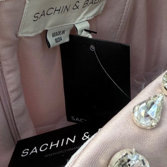 $1095 NWT Sachin & Babi Blush Gown Crystal Embellished - Picture 6 of 8